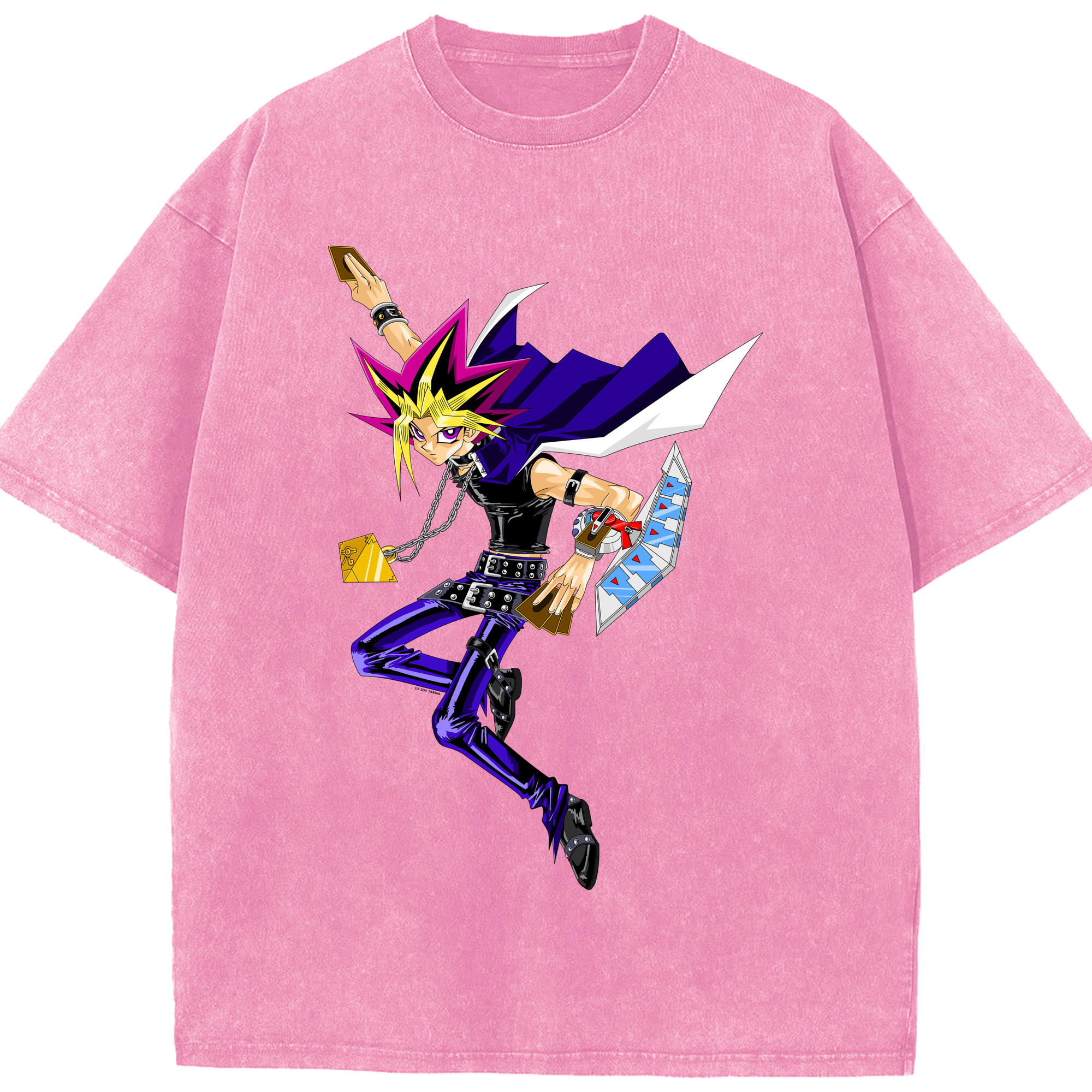 （画像用） 遊☆戯☆王 Yu-Gi-Oh! 綿100% ヴィンテージ風 半袖Tシャツ（フロントプリント）